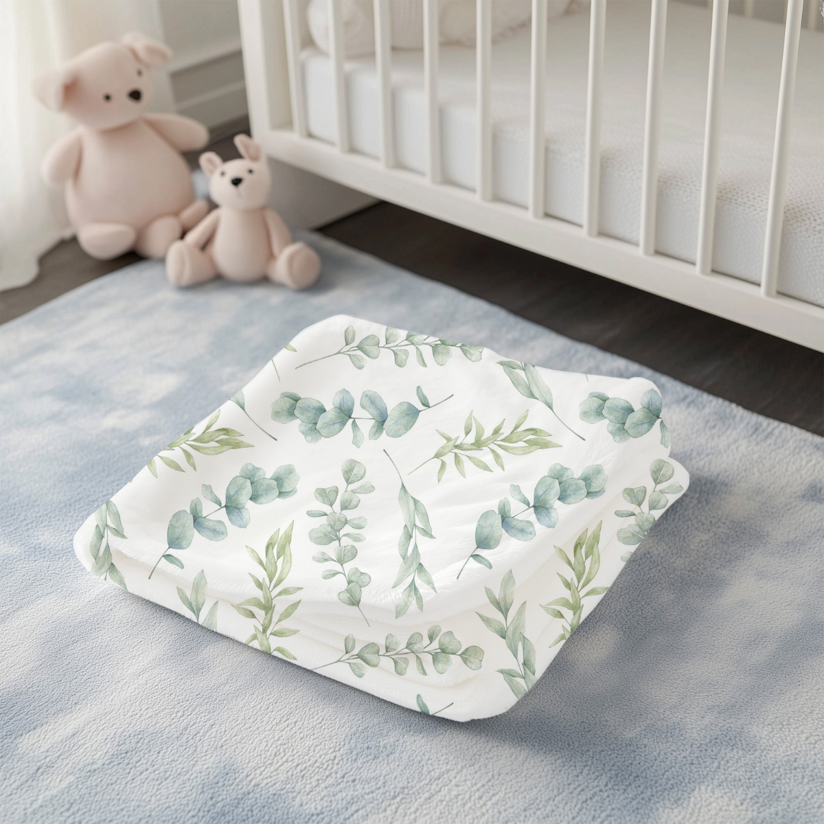 Babydecke Name Datum Engelmotiv liebevolles Geschenk mit Erinnerungswert