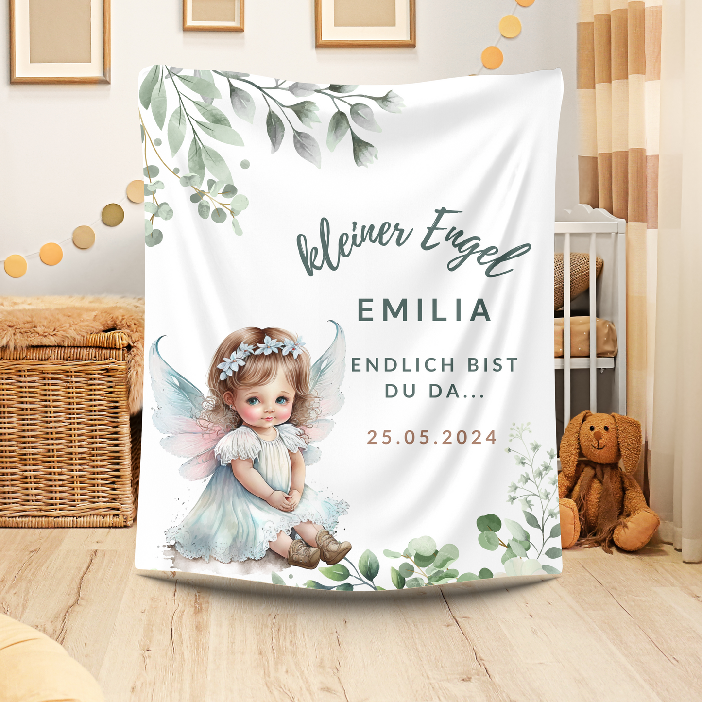 Ansicht Babydecke kleiner Engel