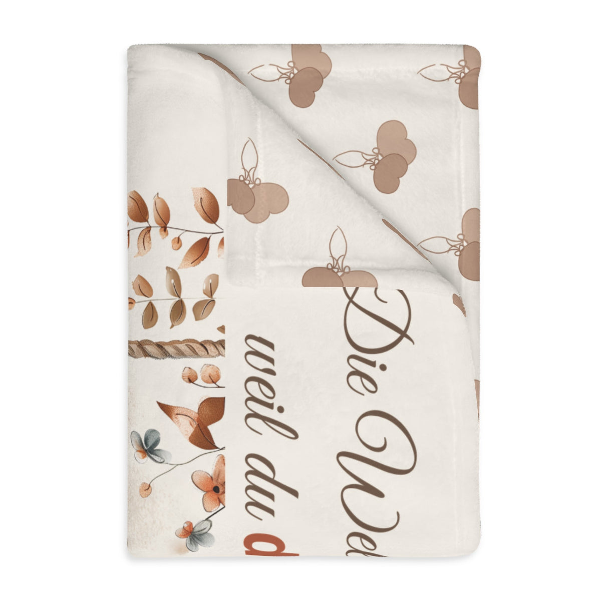 Babydecke mit Namen und Spruch Junge flauschige Mikrofaser