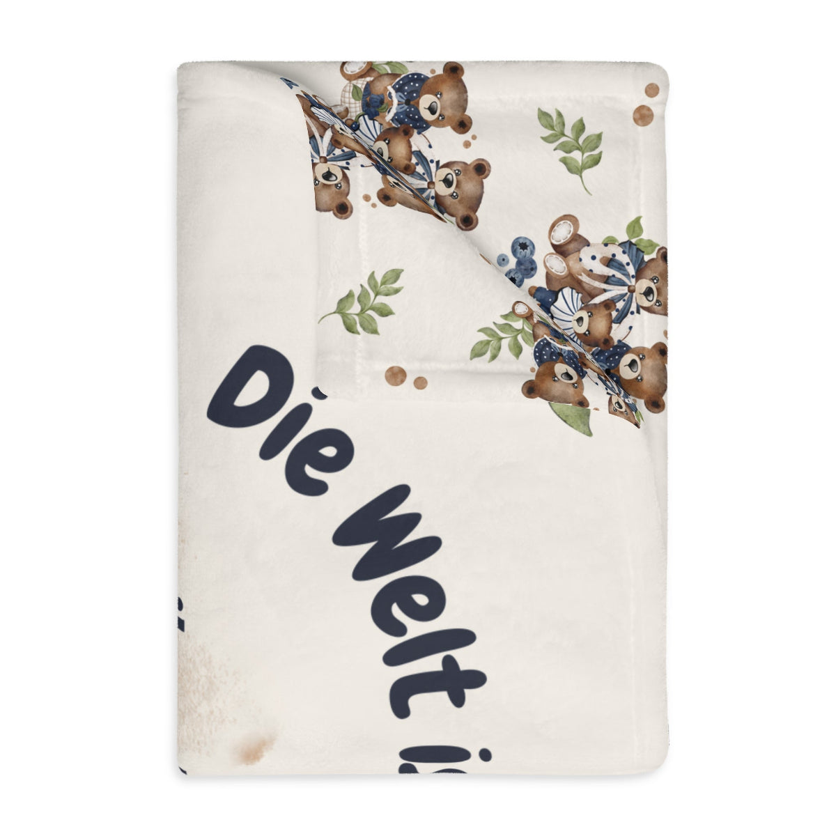 zusammen gefaltet Babydecke , gesäumte Kanten