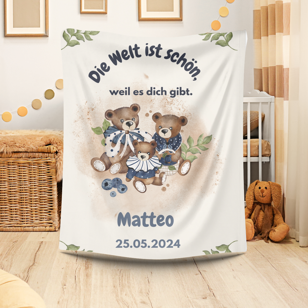 Vorderseite Liebevolles Bärenmotiv