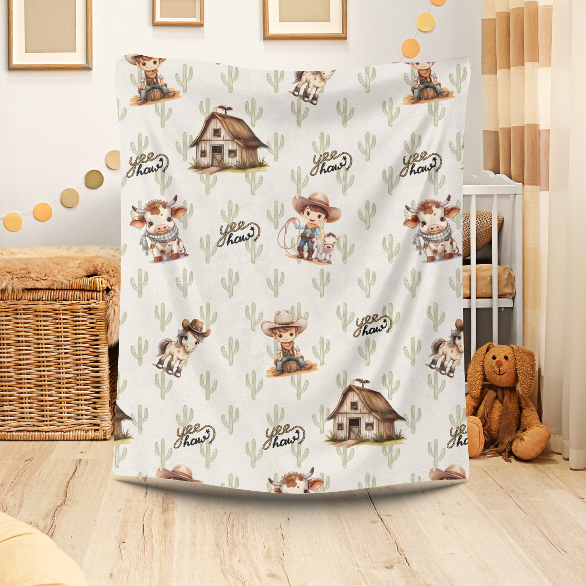 Kinderwagendecke Wilder Westen ideale Größe von 70x100 cm