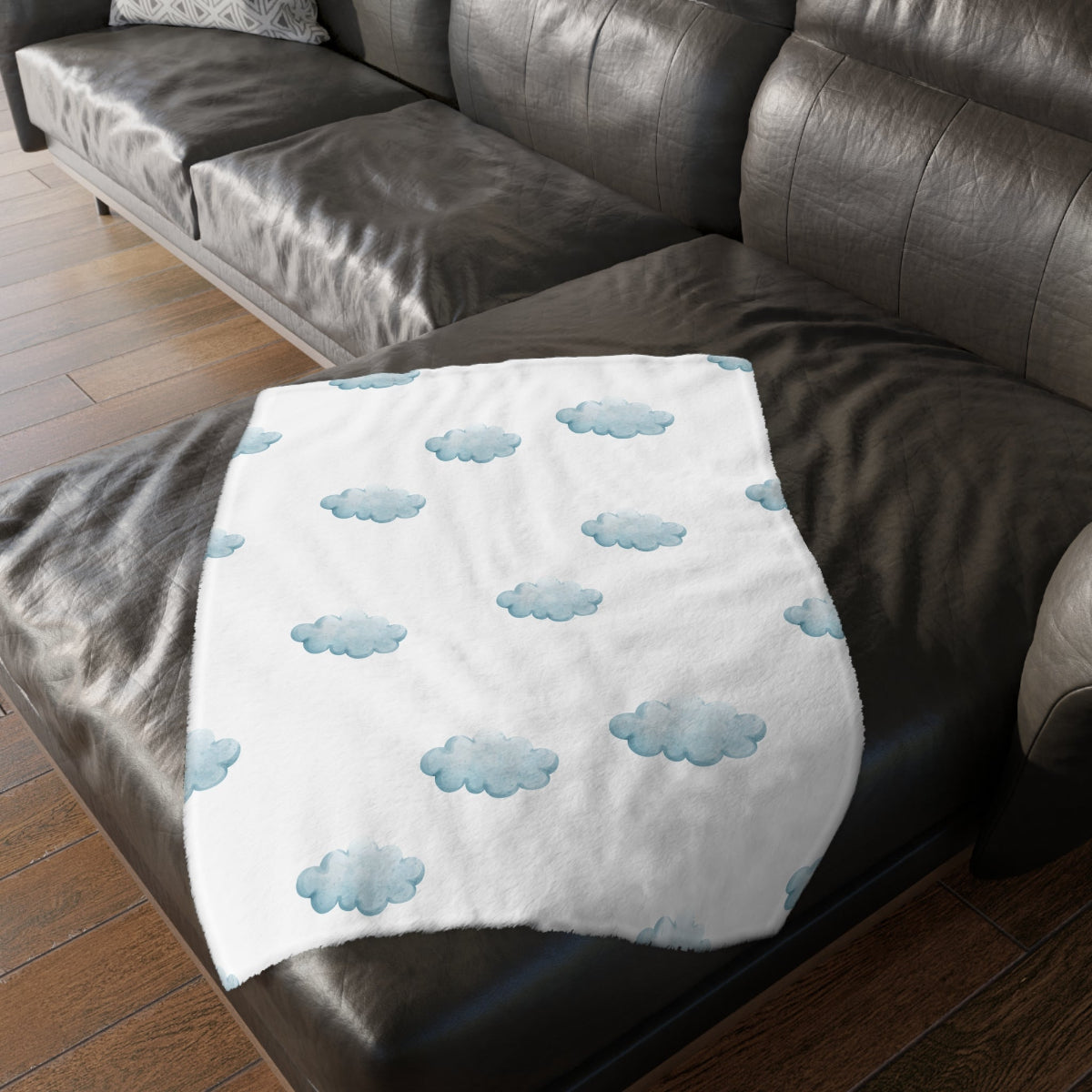 personalisierte Babydecke mit Name, Datum, Schäfchen perfekte Größe 70 x 100 cm