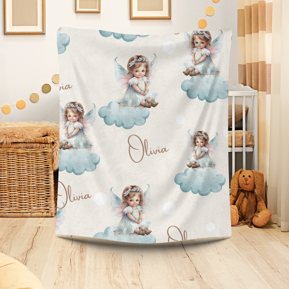 personalisierte Babydecke Wolkenwunder weich, alttagstauglich