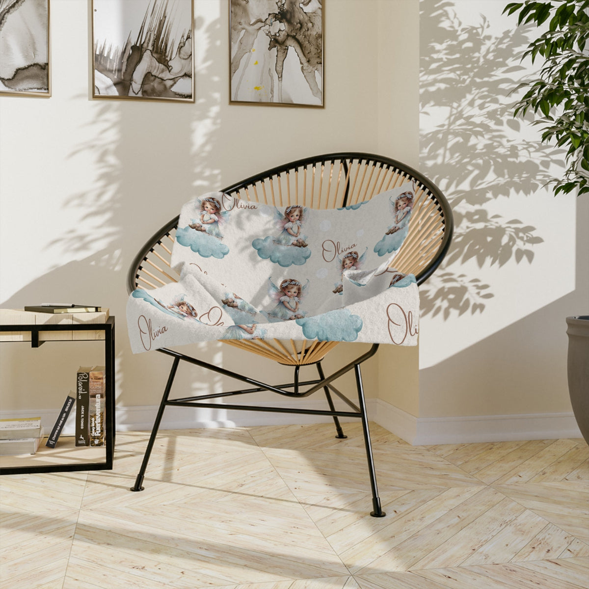personalisierte Babydecke Wolkenwunder Größe 70 x100 cm