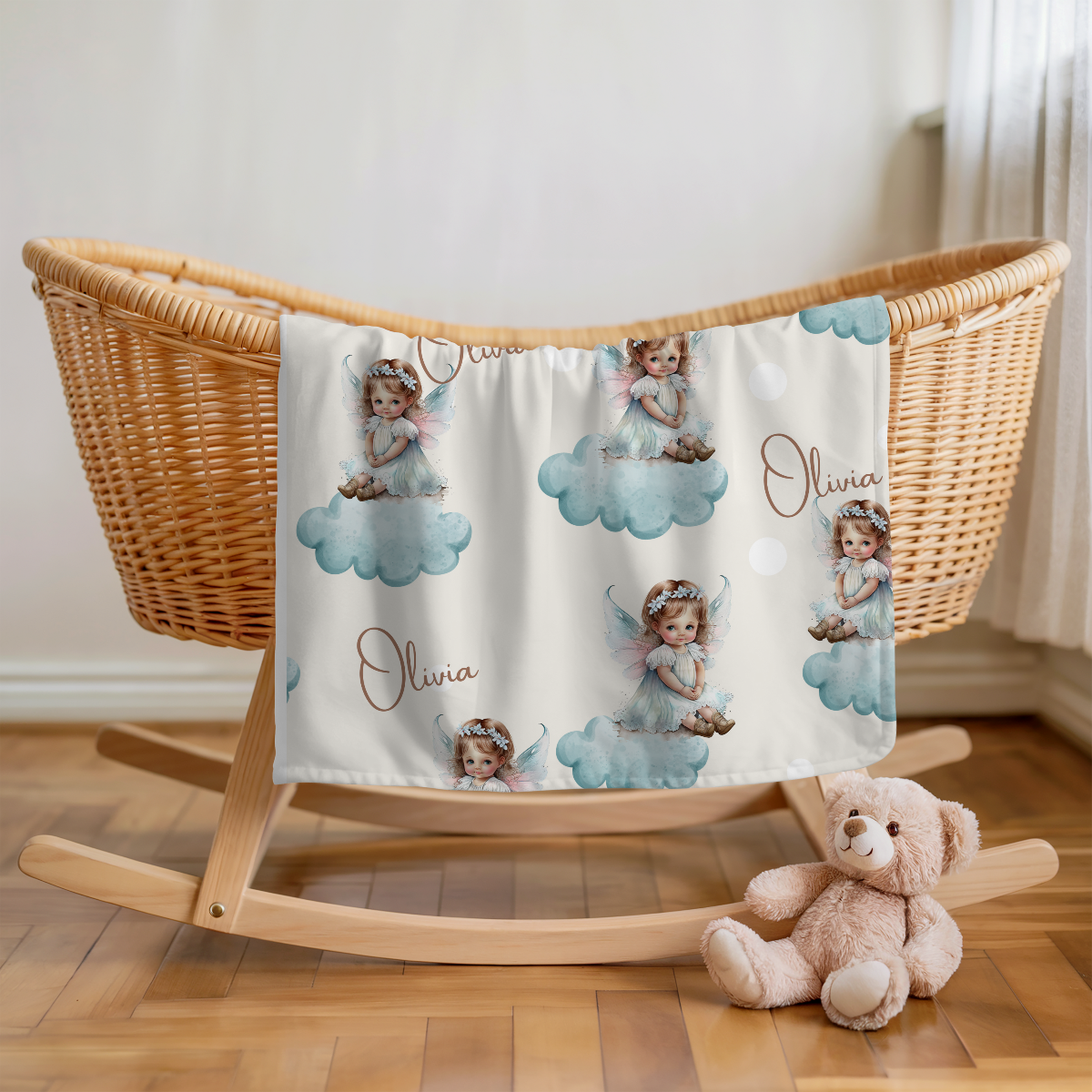 personalisierte Babydecke Wolkenwunder flauschig, warm & unisex