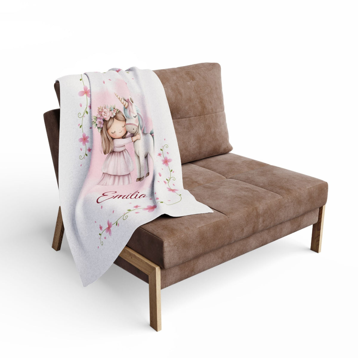 personalisierte Fleece Babydecke Einhornliebe zauberhafte Decke zum kuscheln