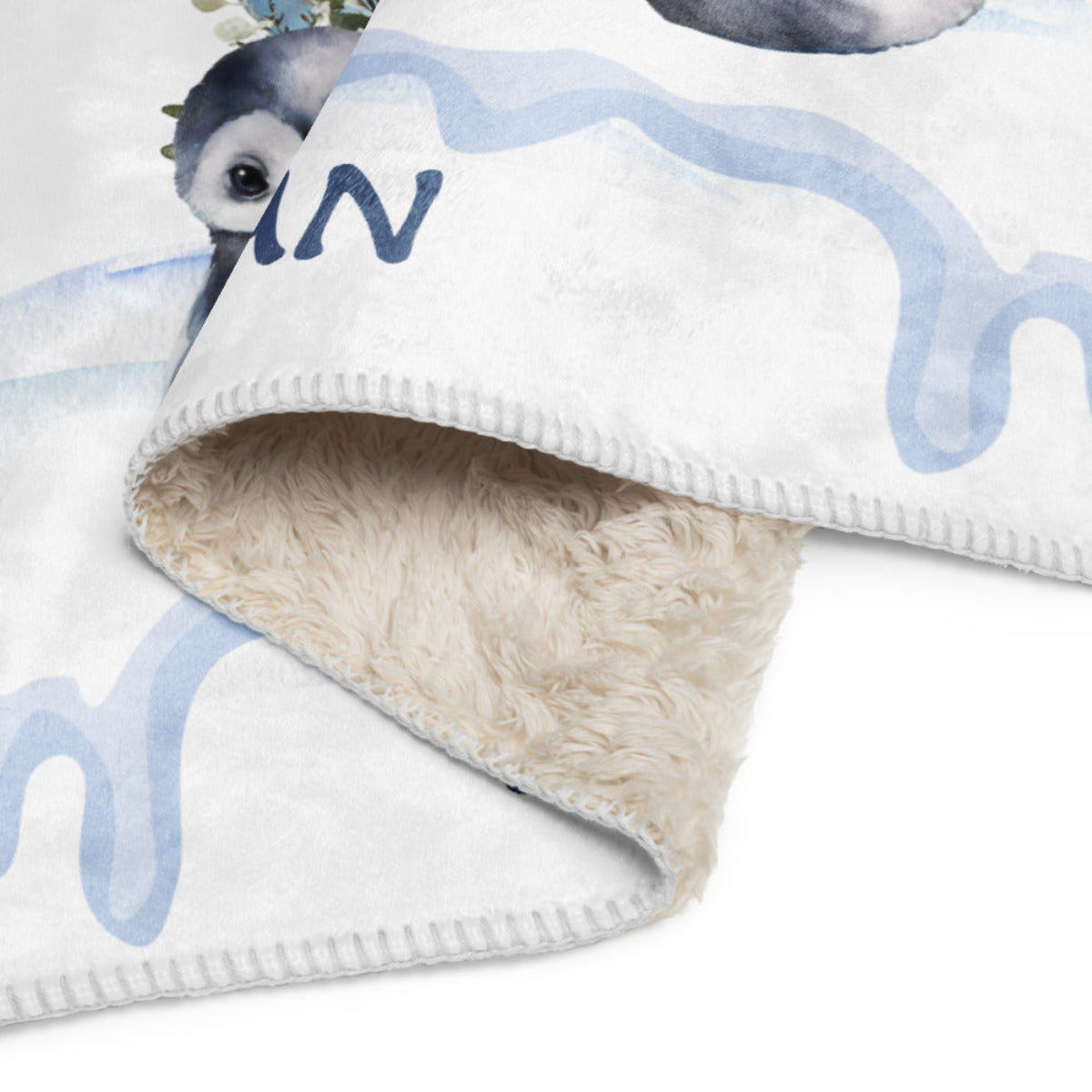 Winterbabydecke personalisiert Welcome to the World