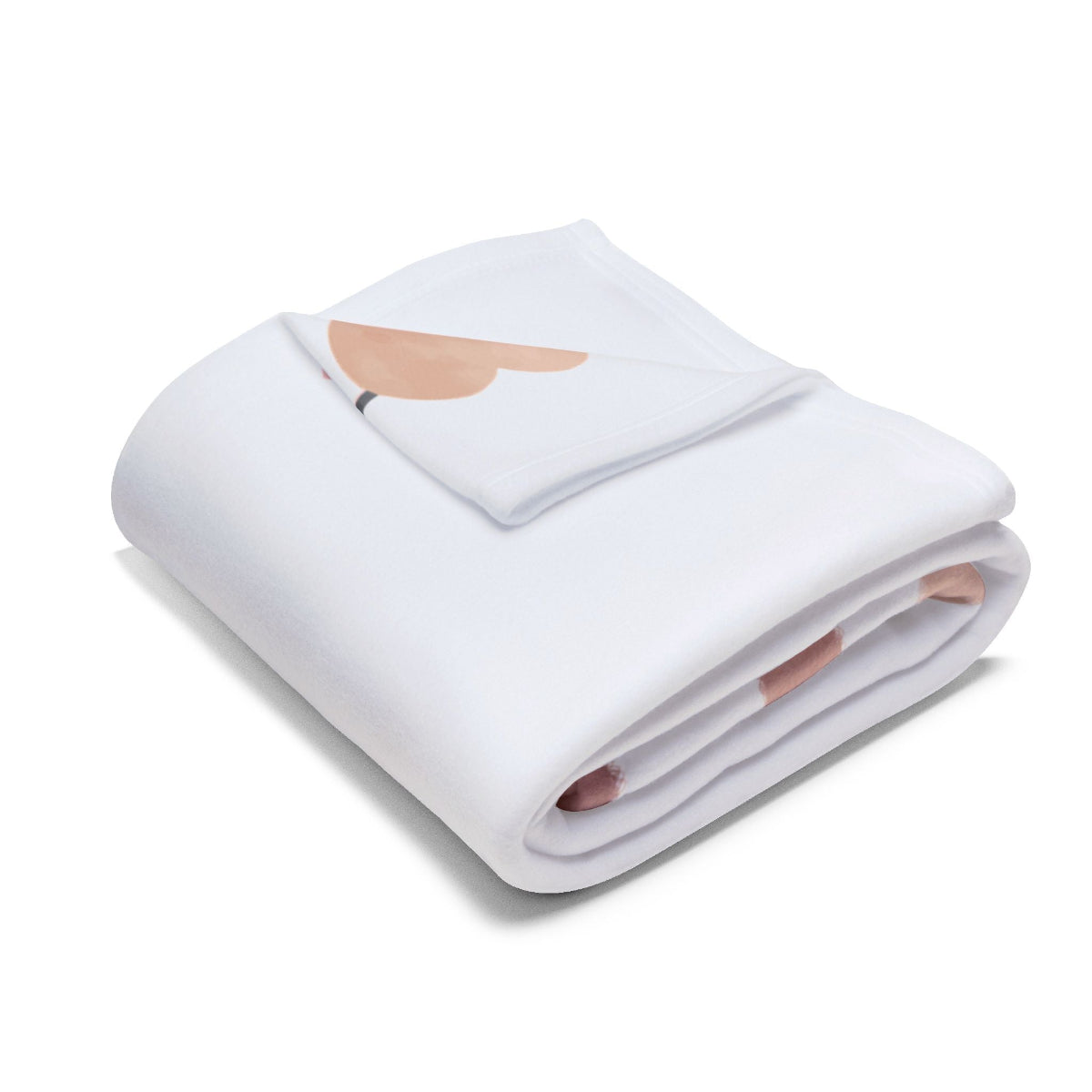 personalisierte Fleecebabydecke Mädchen  und Teddy gefaltet, gesäumte Kanten, leichtes Fleece